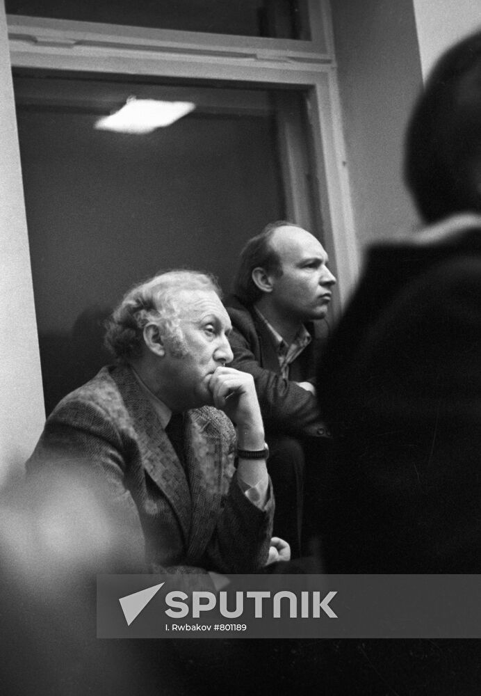 At rehearsal in Sovremennik Theater, Moscow