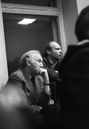 At rehearsal in Sovremennik Theater, Moscow