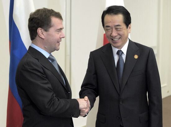 Dmitry Medvedev arrives for APEC summit in Japan
