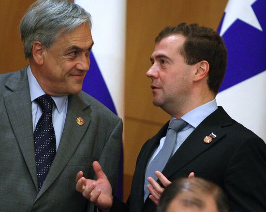 Dmitry Medvedev arrives for APEC summit in Japan
