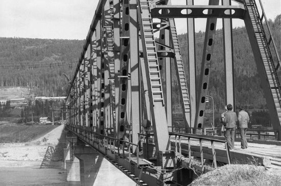 A bridge across the Lena River
