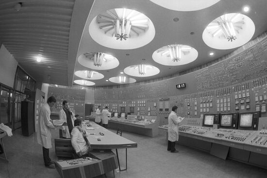 Control room at South Ukraine Nuclear Power Plant