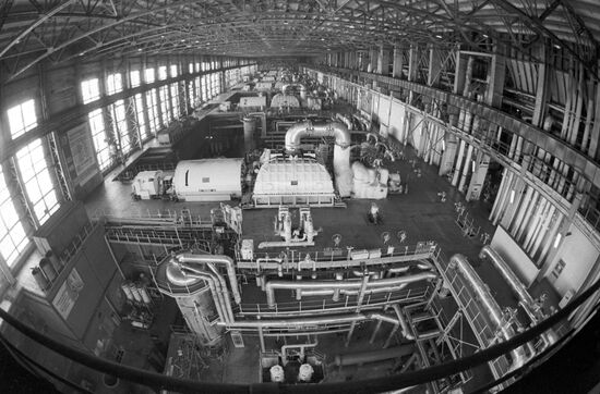 Power house at the Nazarovskaya district power plant