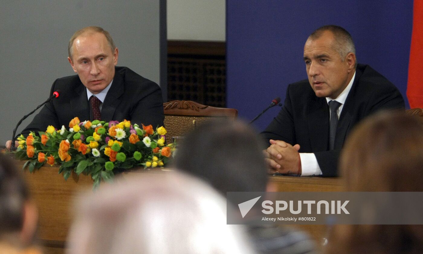 Vladimir Putin and Boyko Borissov give news conference