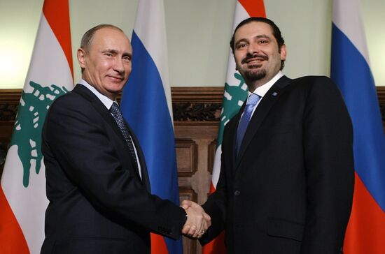Vladimir Putin meets with Saad Rafiq Hariri