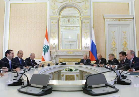 Vladimir Putin meets with Saad Rafiq Hariri