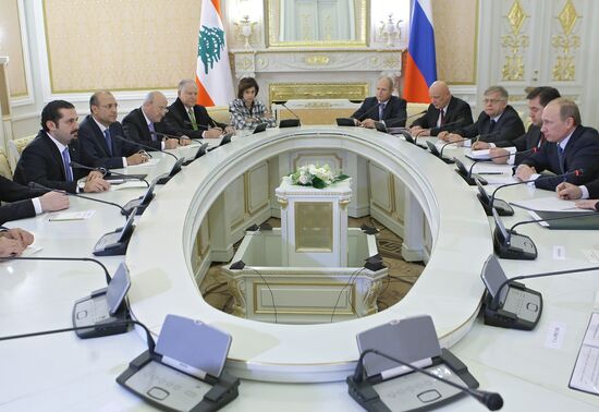 Vladimir Putin meets with Saad Rafiq Hariri