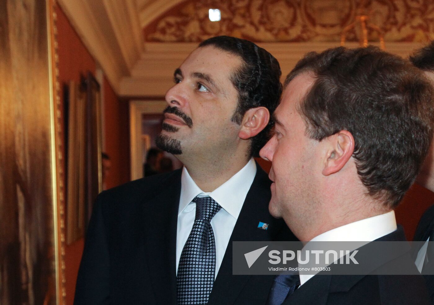 Dmitry Medvedev and Saad Rafik Hariri