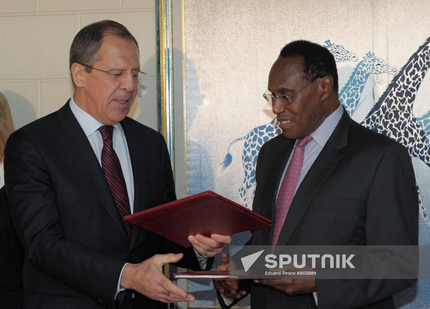 Sergei Lavrov and Mwai Kibaki