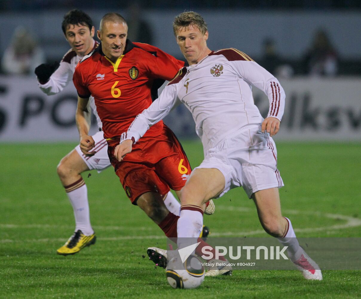 Russia vs. Belgium football friendly match