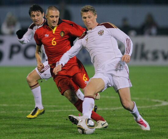 Russia vs. Belgium football friendly match