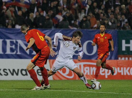 Russia vs. Belgium football friendly match