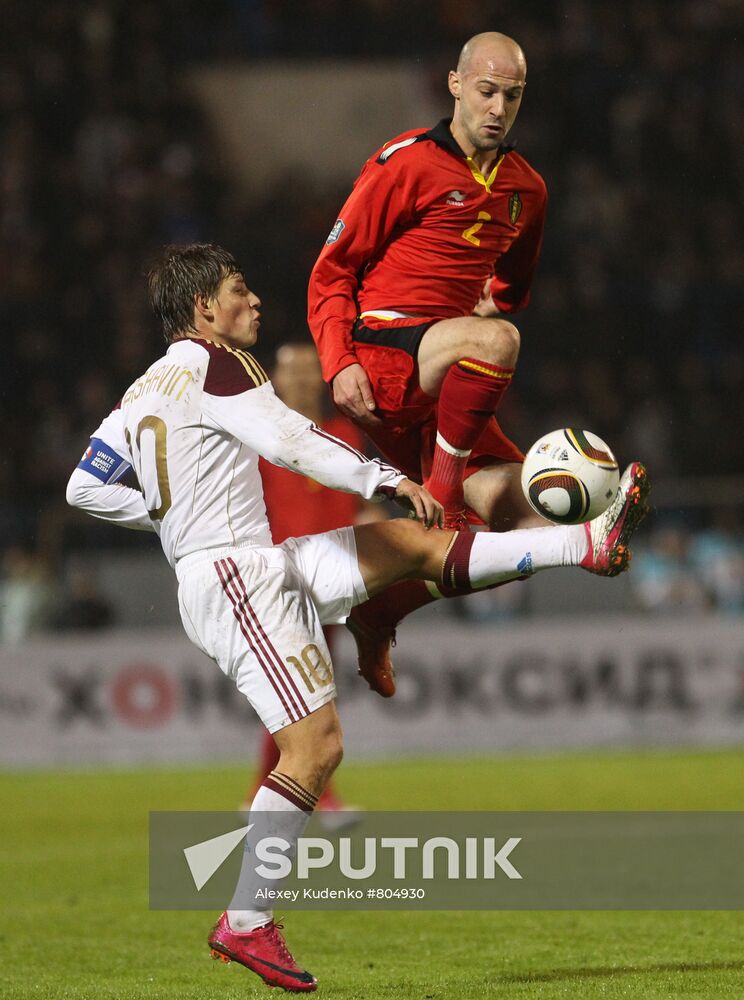 Russia vs. Belgium football friendly match