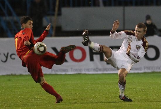 Football. Russia vs. Belgium friendly