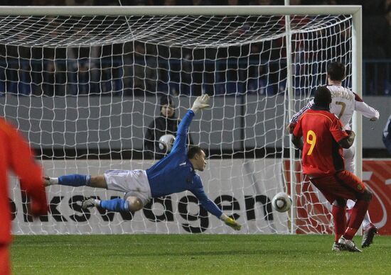 Football. Russia vs. Belgium friendly