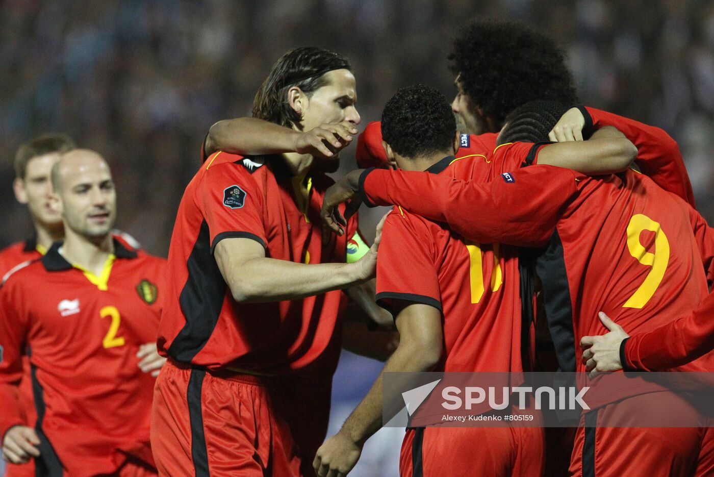 Friendly football match between Russia and Belgium