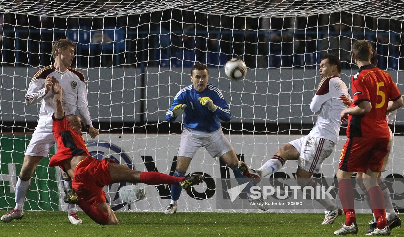 Friendly football match between Russia and Belgium