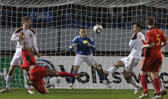 Friendly football match between Russia and Belgium