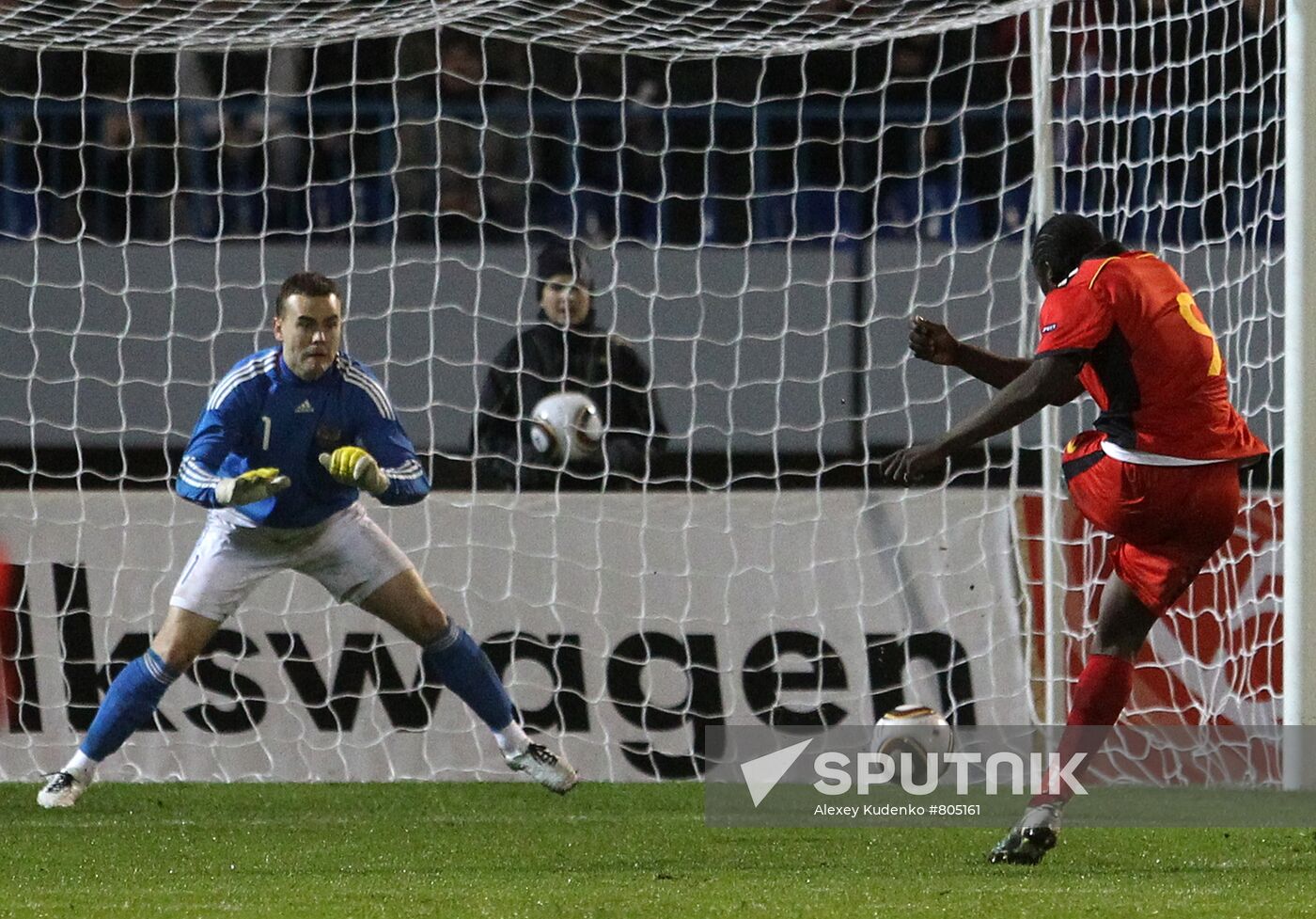 Friendly football match between Russia and Belgium