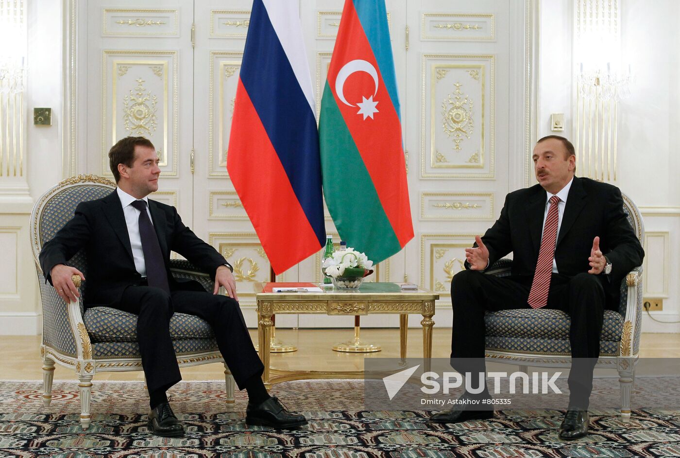Dmitry Medvedev at the Caspian summit in Baku