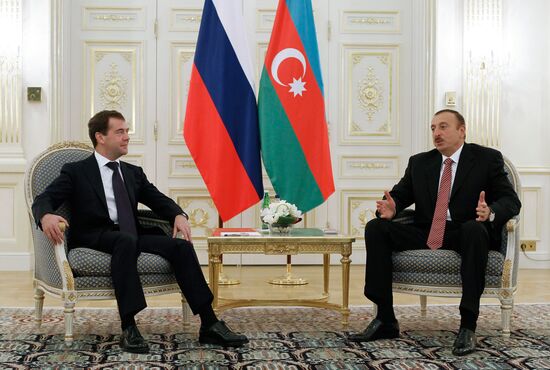 Dmitry Medvedev at the Caspian summit in Baku