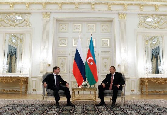 Dmitry Medvedev at the Caspian summit in Baku