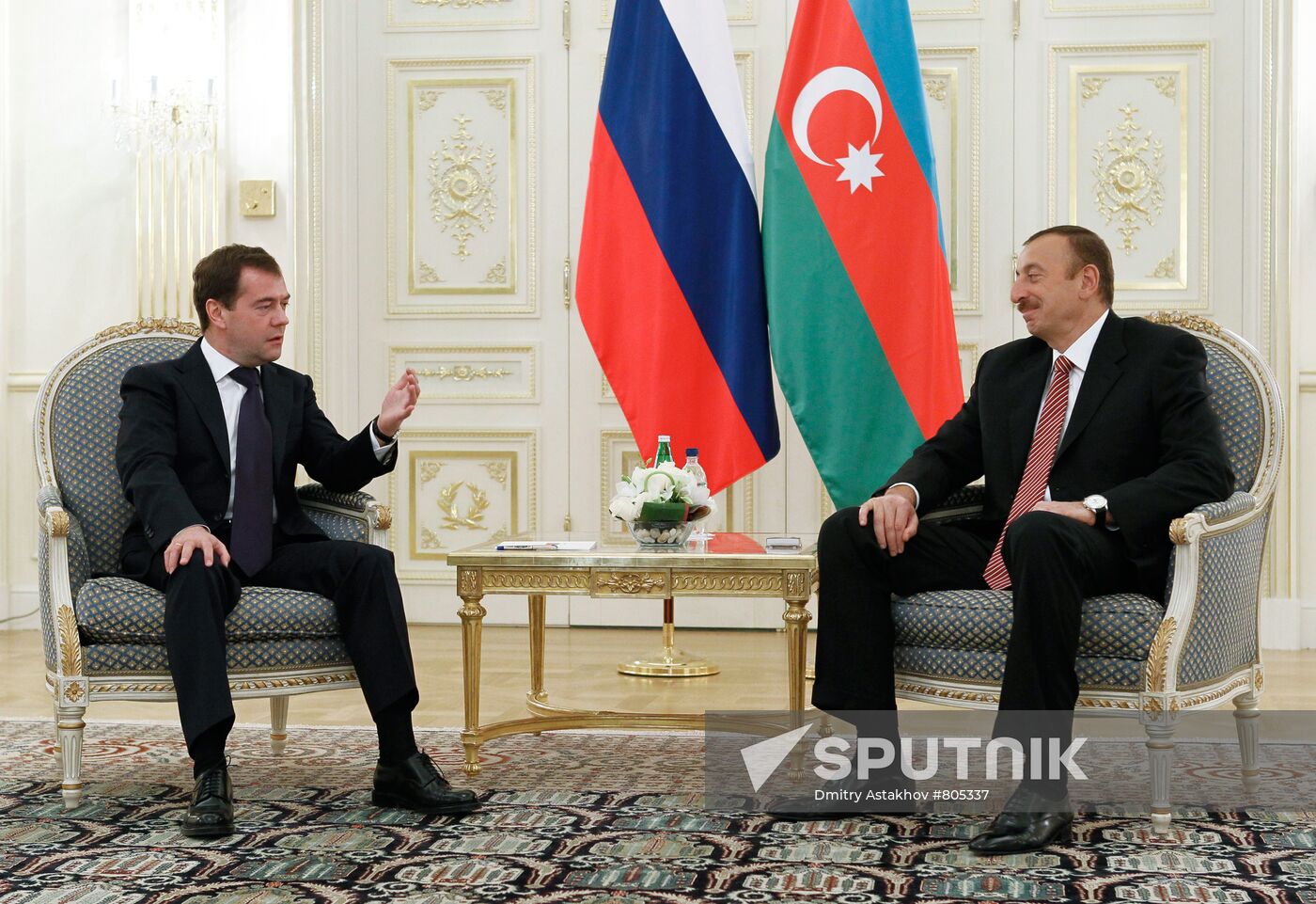 Dmitry Medvedev at the Caspian summit in Baku