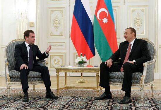 Dmitry Medvedev at the Caspian summit in Baku
