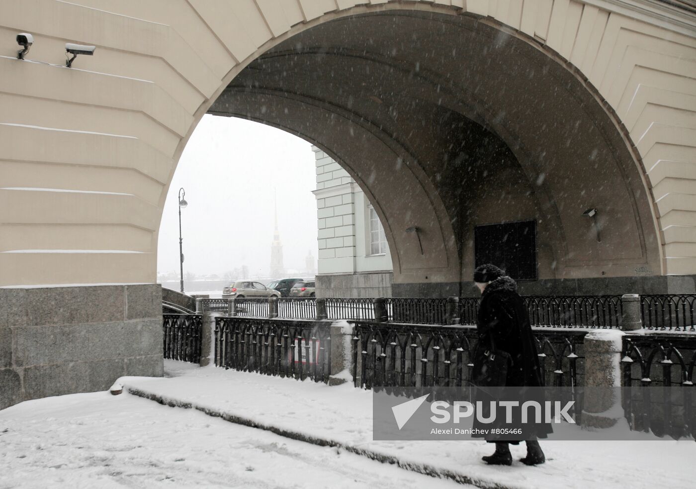 Snowfall in St. Petersburg