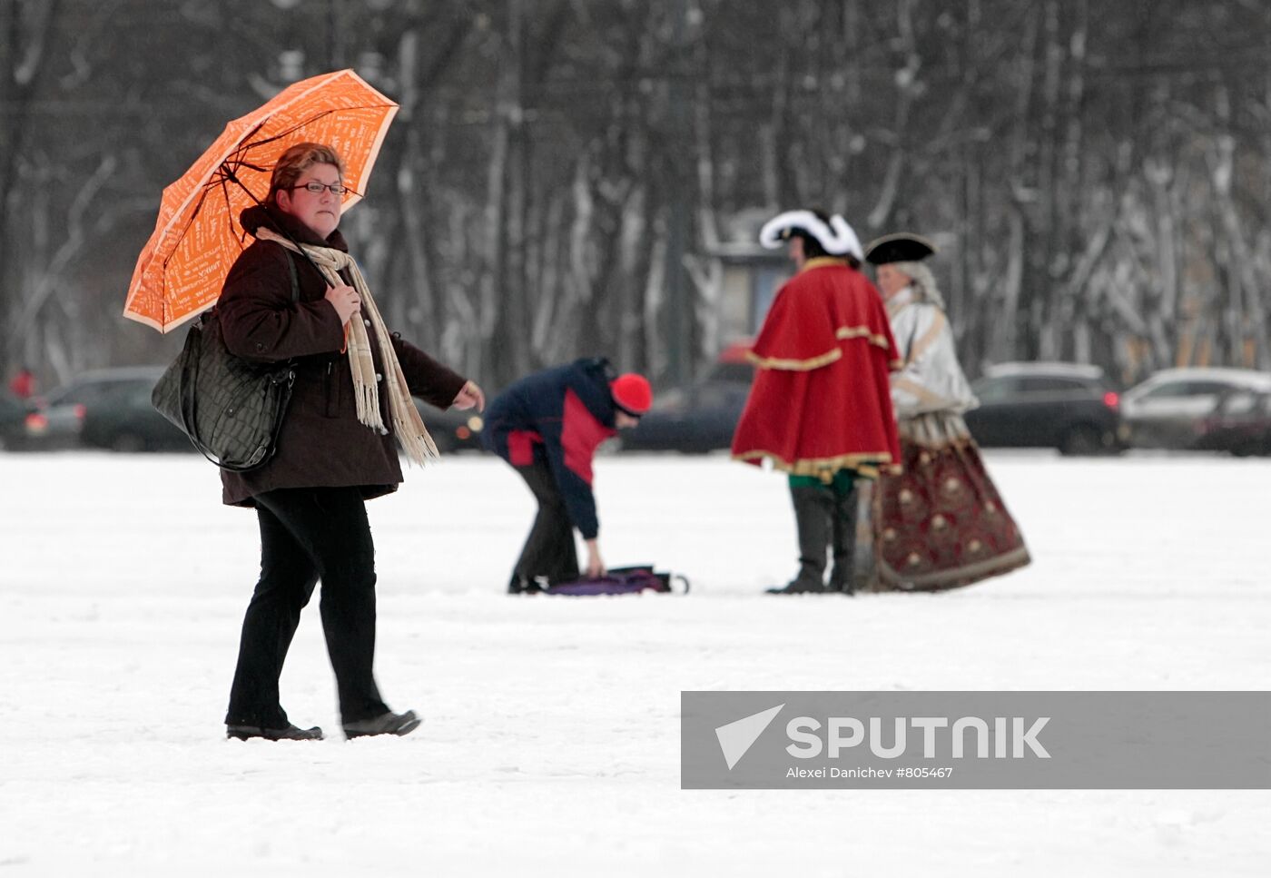 Snowfall in St. Petersburg