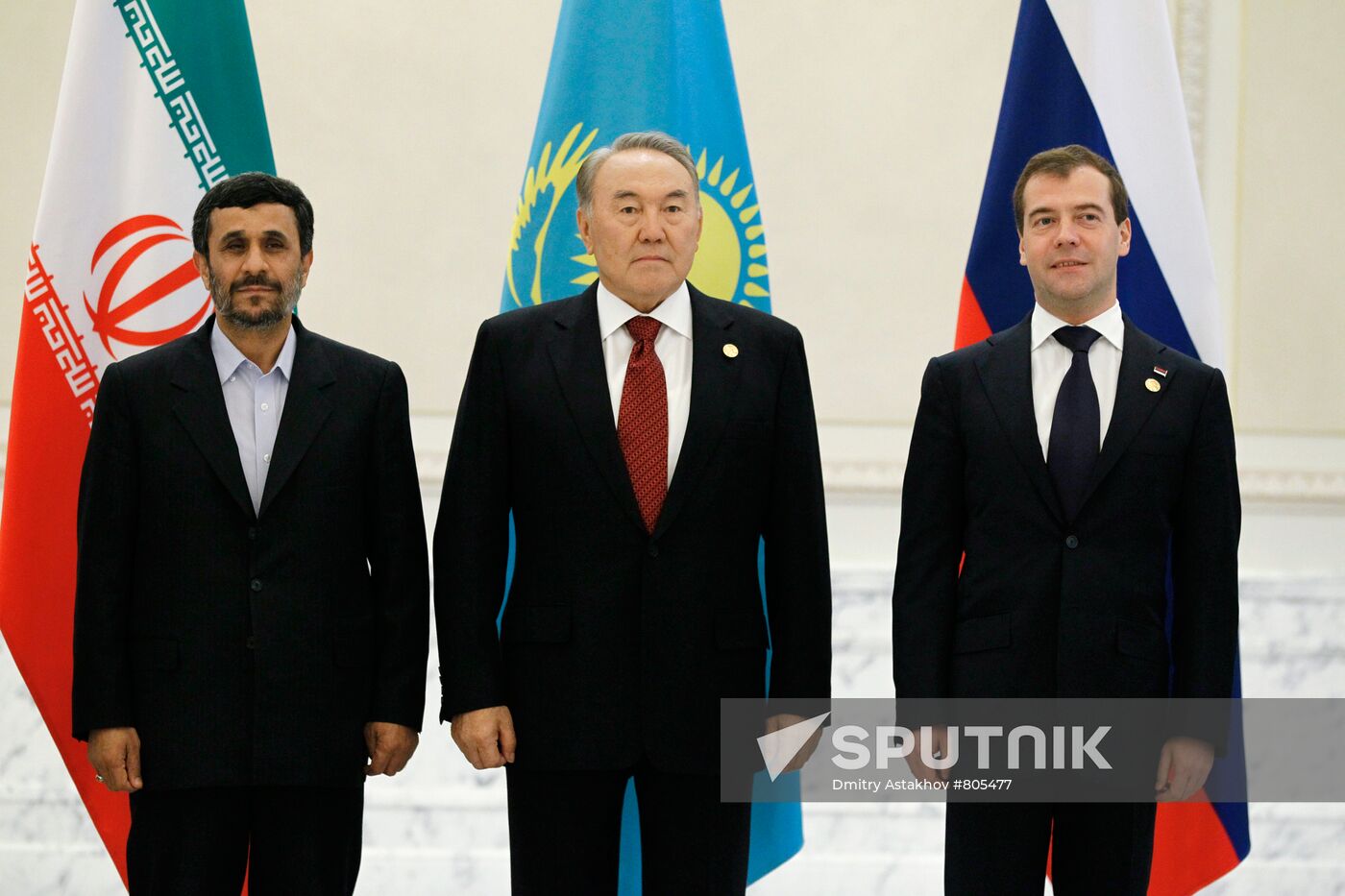 Dmitry Medvedev at Caspian states' summit in Baku