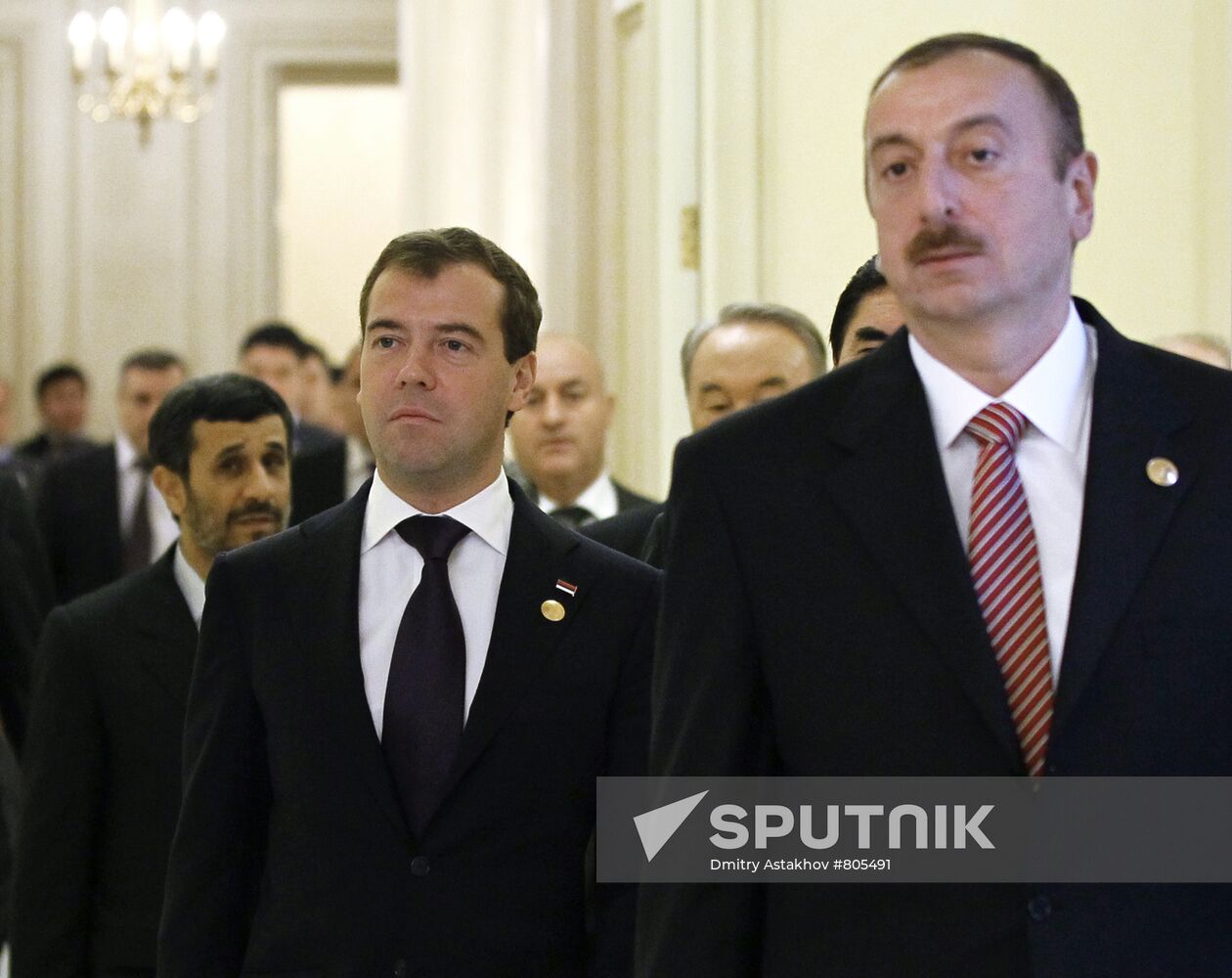 Dmitry Medvedev at Caspian states' summit in Baku