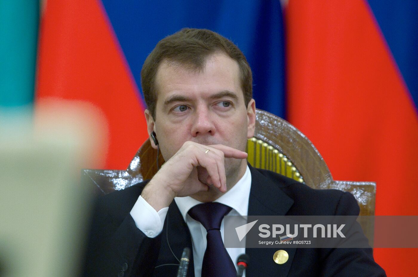 Dmitry Medvedev at Caspian states' summit in Baku