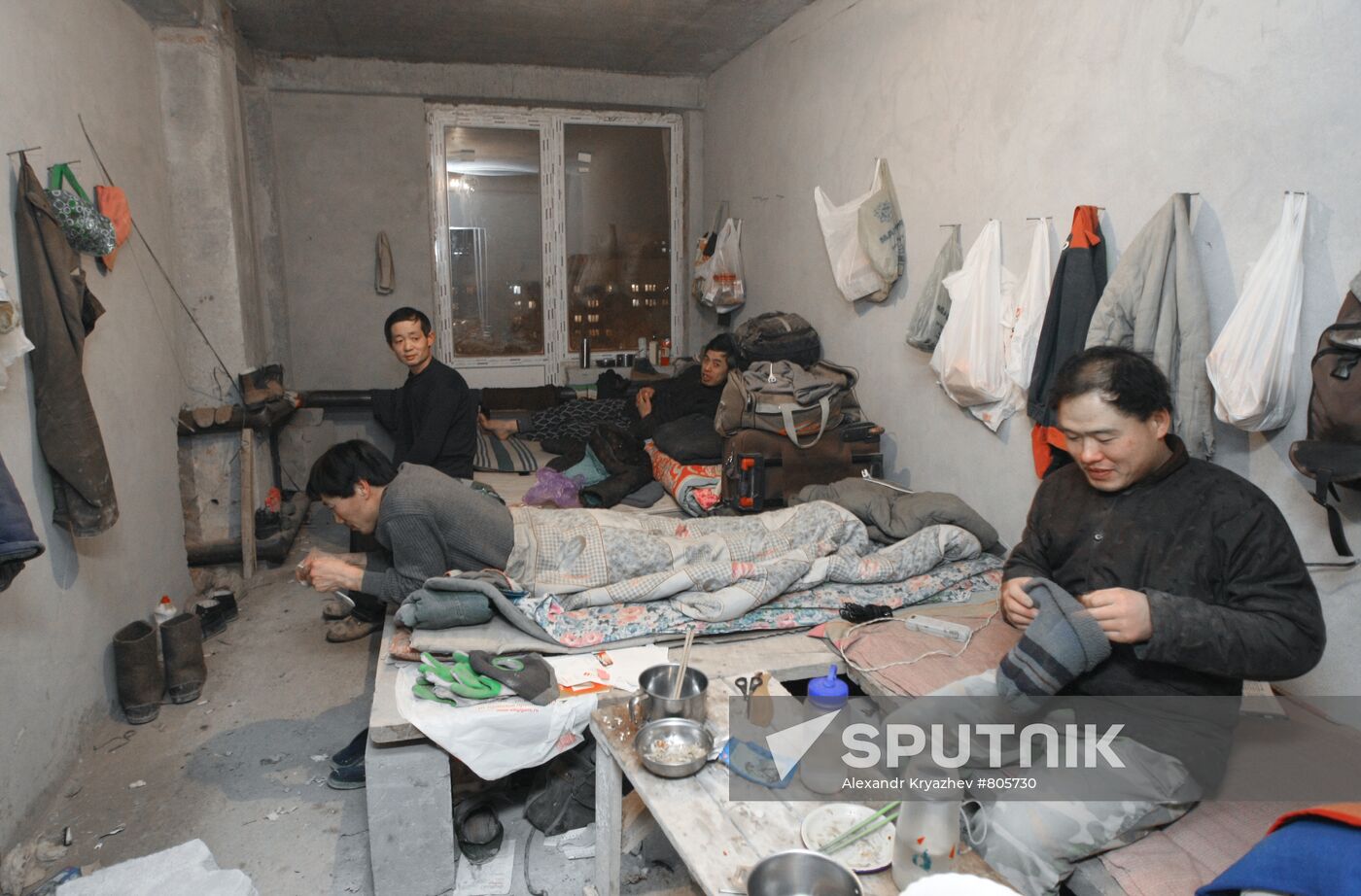 Document check on a construction site in Novosibirsk