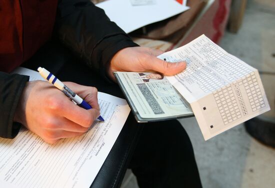 Document check on a construction site in Novosibirsk
