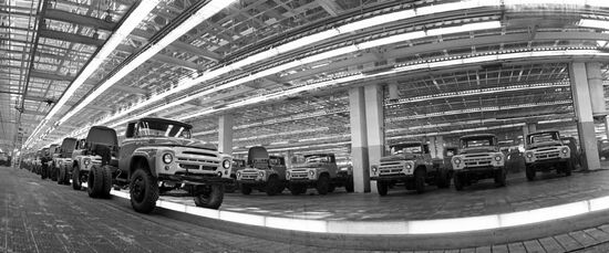 At the assembly shop of the I.A.Likhachev Automobile Plant