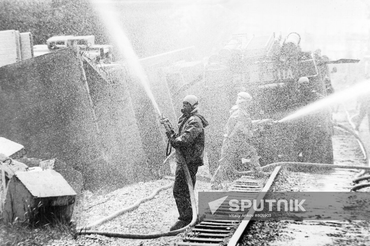 Decontamination on the Chernobyl Nuclear Plant site