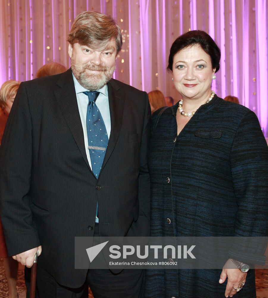 Konstantin Remchukov with his wife