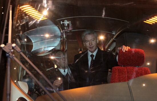 Moscow Mayor Sergei Sobyanin visits Transport of Russia show