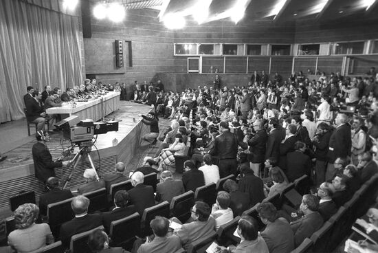 Press conference of the USSR Olympic Committee