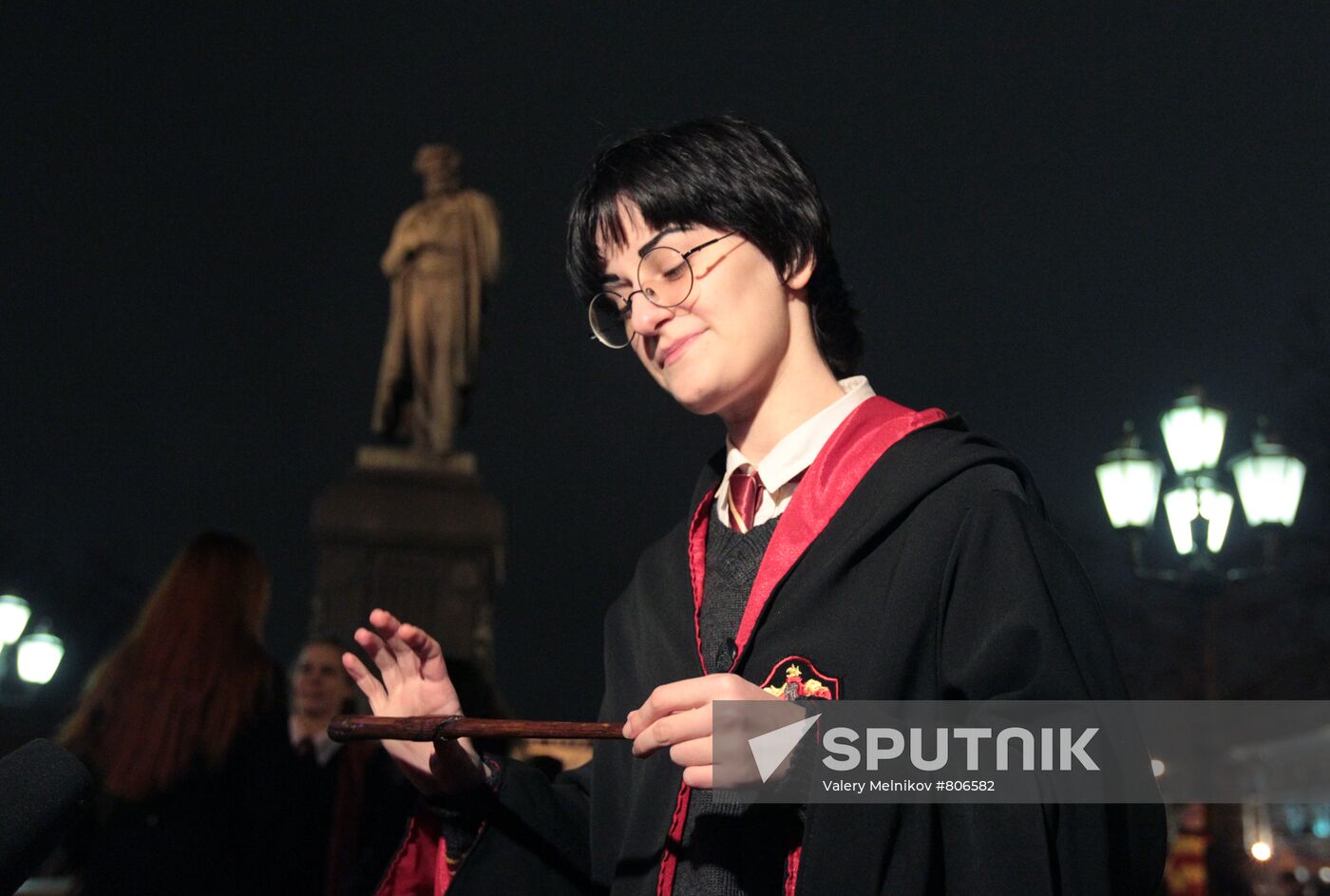 Boy dressed as Harry Potter