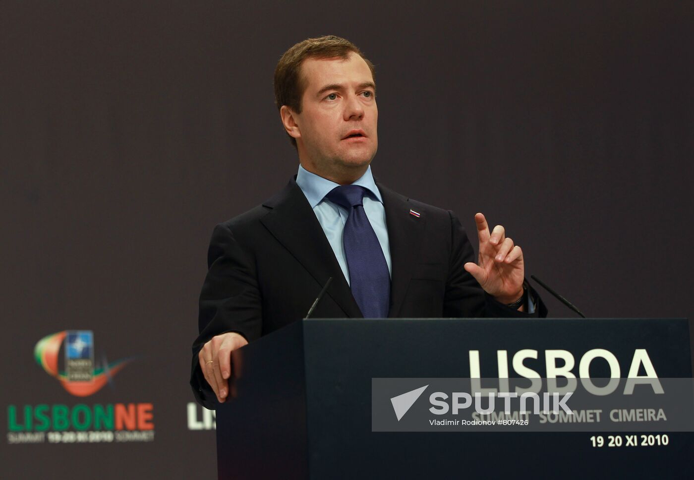 President Medvedev at Russia-NATO summit in Lisbon