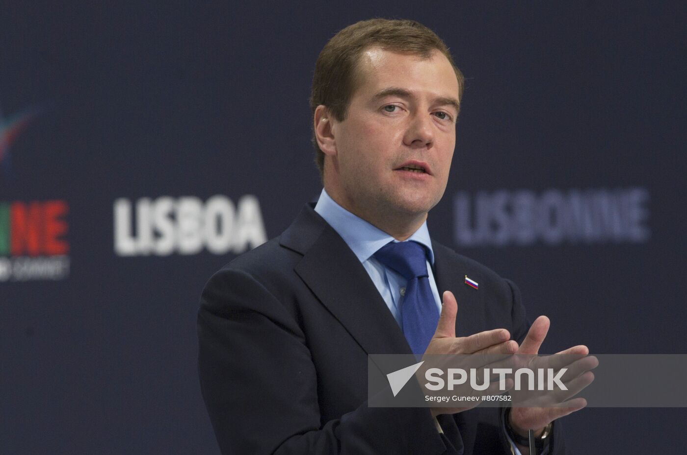 President Medvedev at Russia-NATO summit in Lisbon