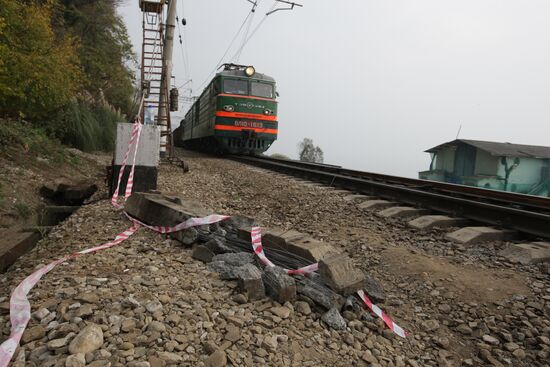Explosion on railroad in Krasnodar Territory