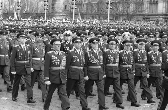 Veterans of Great Patriotic War on May 9 parade