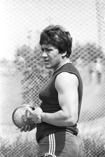 Soviet track and field athlete Faina Veleva-Melnik