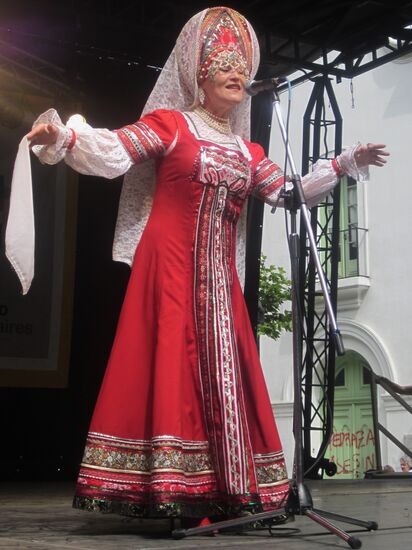 Participant in the festival of Russian culture in Buenos Aires