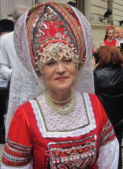 Participant in the festival of Russian culture in Buenos Aires