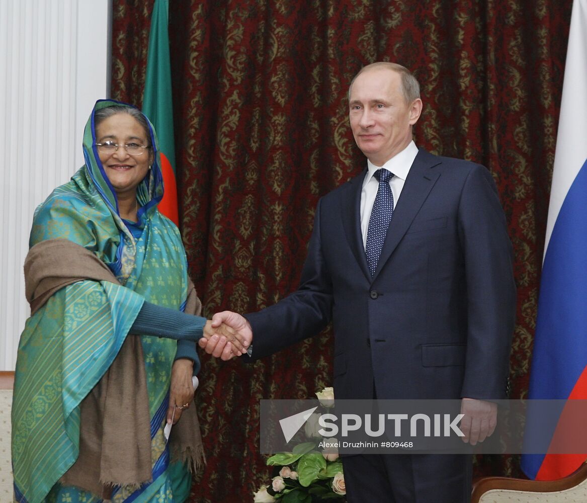 Vladimir Putin meets with Hasina Wazed