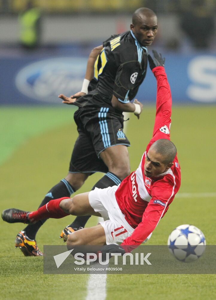 Football. UEFA Champions League. Spartak vs. Olimpique